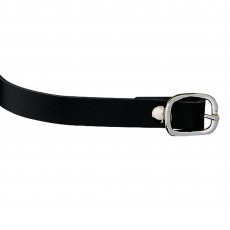 Sprenger Leather Spur Straps with Silver Buckle (Black)