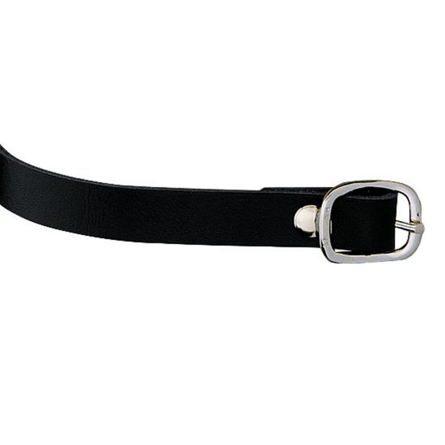 Sprenger Leather Spur Straps with Silver Buckle (Black)