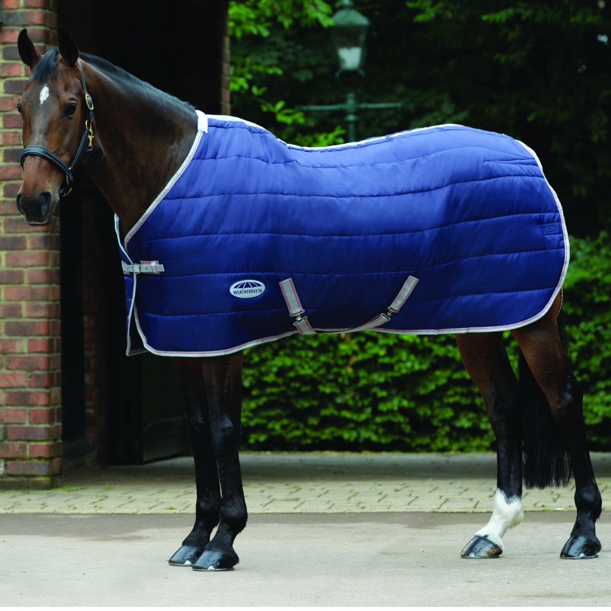 Weatherbeeta Comfitec Classic Combo Neck Lite Turnout - Red/Silver/Navy - For The Horse From