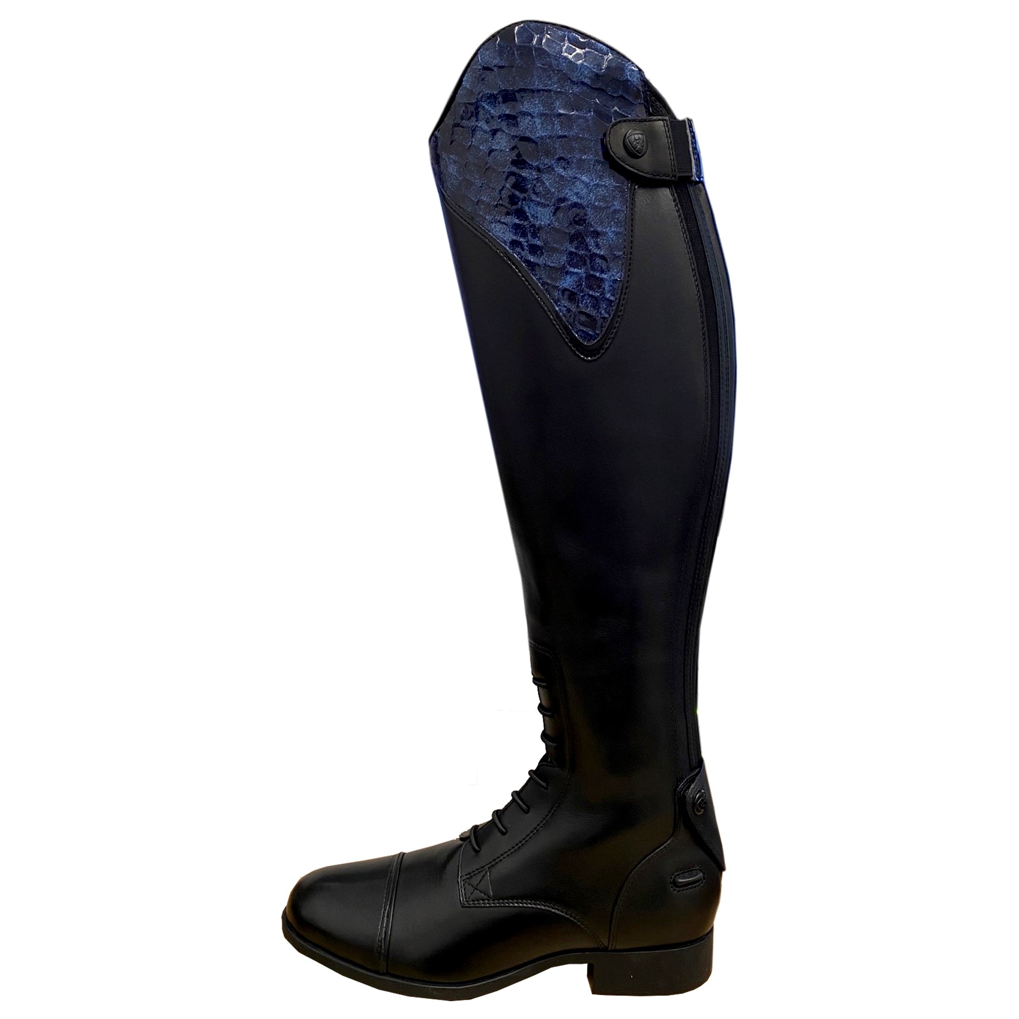 ARIAT Heritage Contour II Ellipse II Womens Long Riding Boots UK 5 Short Regular Black Patent 