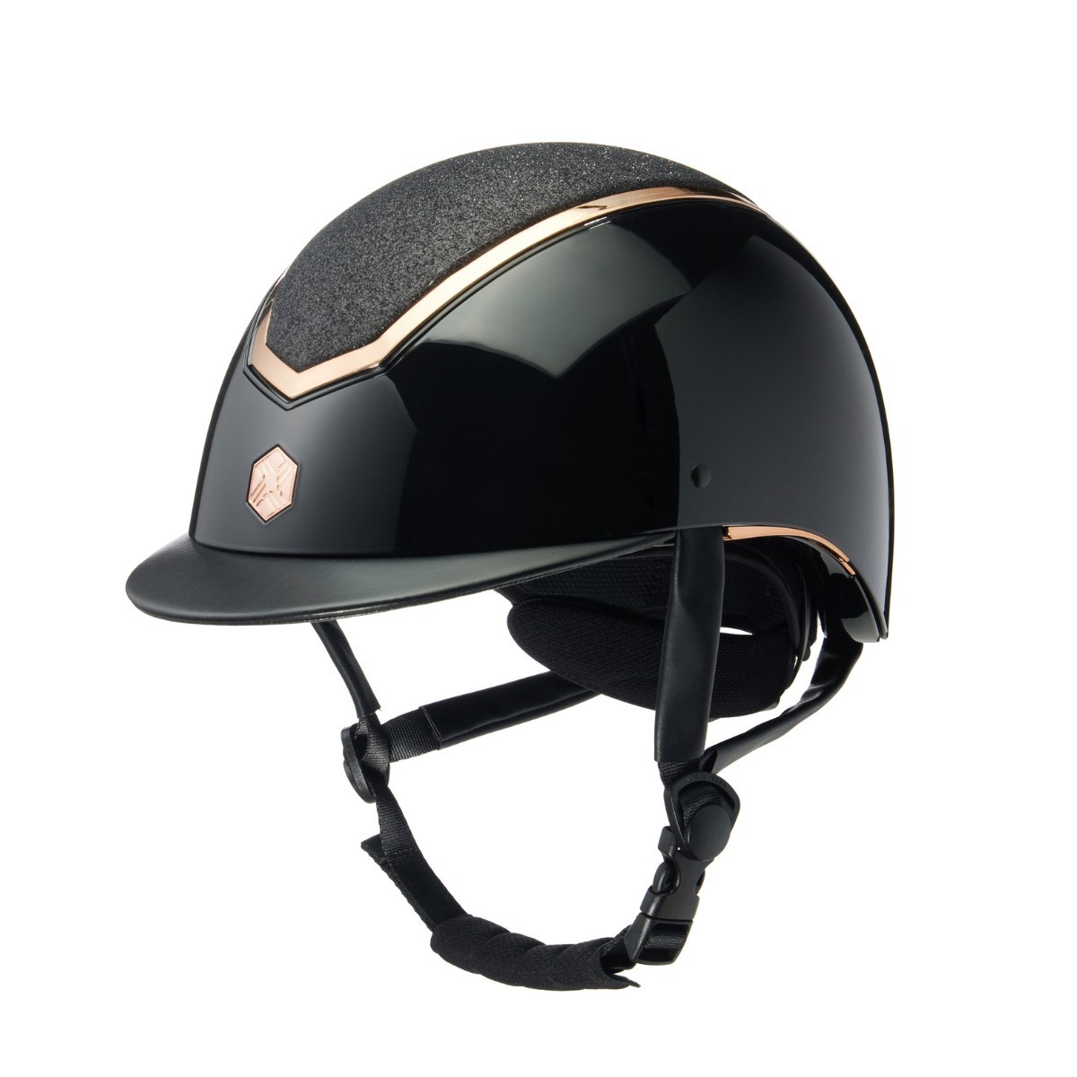 EQx Kylo Riding Helmet Standard Peak (Black Gloss) Cool Equestrian