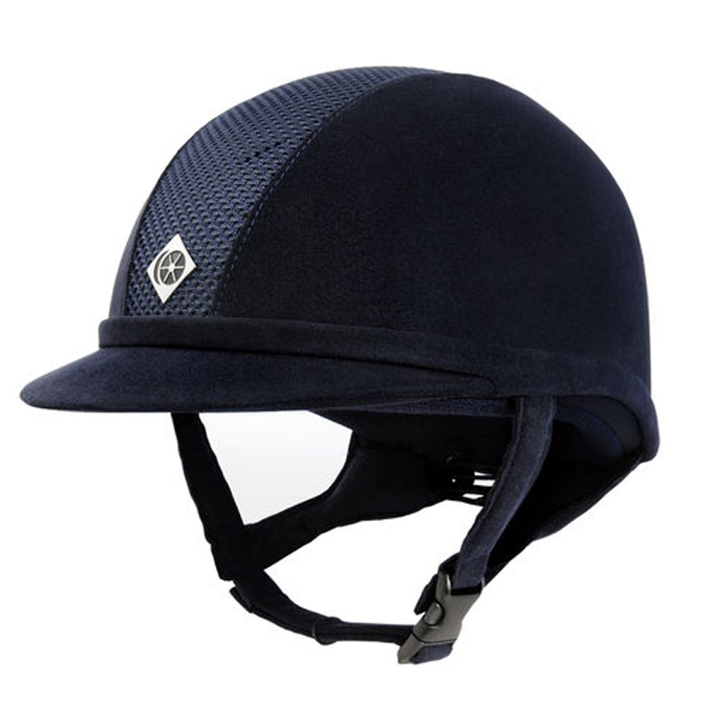 Charles Owen AYR8 Microsuede Riding Hat (Navy) Cool Equestrian