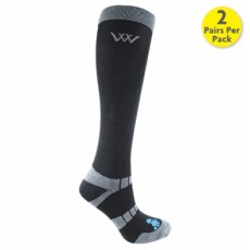 Woof Wear Bamboo Waffle Long Riding Sock (Black)