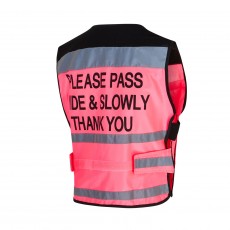 Equisafety Air Waistcoat - Please Pass Wide & Slow (Pink)