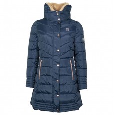 Mark Todd (Sample) Women's Deluxe Long Padded Coat (Navy/Rose Gold)