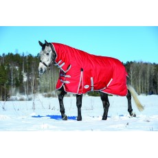 Weatherbeeta Comfitec Classic Turnout Rug Combo Neck 300g Heavyweight (Red/Silver/Navy)