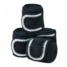 Weatherbeeta Fleece Bling Bandage 4 Pack (Black)