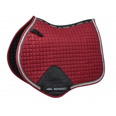 Weatherbeeta Prime Bling Jump Shaped Saddle Pad (Maroon)