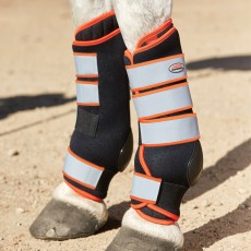 Weatherbeeta Therapy-Tec Stable Boot Wraps (Black/Silver/Red)