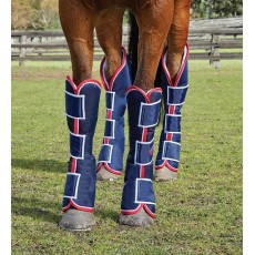 Weatherbeeta Wide Tab Long Travel Boots (Navy/Red/White)