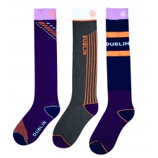 Dublin Adults 3 Pack Socks (Charisma Neon)