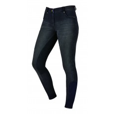 Dublin Ladies Shona Full Suede Seat Denim Breeches (Ash)