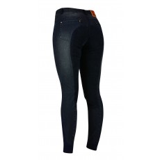 Dublin Ladies Shona Full Suede Seat Denim Breeches (Ash)