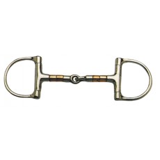 Korsteel Stainless Steel Copper & Steel Rollers Jointed Dee Ring Snaffle Bit