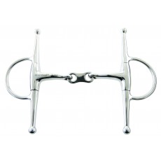 Korsteel Stainless Steel French Link Full Cheek Snaffle Bit