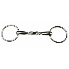 Korsteel Stainless Steel Hollow Mouth French Link Loose Ring Snaffle Bit