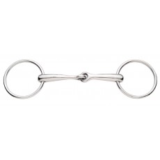 Korsteel Stainless Steel Solid Mouth Jointed 16mm Loose Ring Snaffle Bit