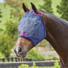 Weatherbeeta Comfitec Durable Mesh Mask (Navy/Purple)