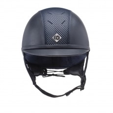 Charles Owen AYR8 Plus Leather Look Helmet (Navy)