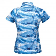 Weatherbeeta Women's Ruby Printed Top - Short Sleeve (Blue Swirl Marble Print) Weatherbeeta Women's Ruby Printed Top - Short Sleeve (Blue Swirl Marble Print)