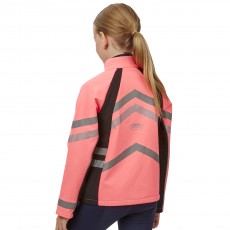 Weatherbeeta Childs Reflective Softshell Fleece Lined Jacket (Pink)