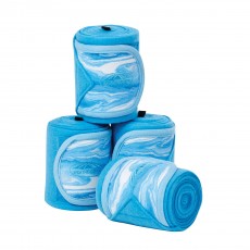 Weatherbeeta Marble Fleece Bandage 4 Pack (Blue Swirl Marble Print)