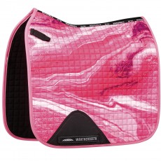 Weatherbeeta Prime Marble Dressage Saddle Pad (Pink Swirl Marble Print)