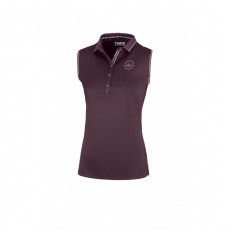 Pikeur Jarla Ladies Sleeveless Polo (Aubergine)