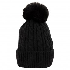 ANKY Pompom Beanie Hat (Black)