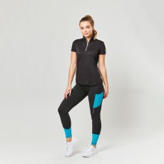 Dublin Ladies Power Performance Mid Rise Colour Block Tights (Aqua)