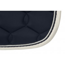 Eskadron Performance Glossy Wave Contrast Dressage Saddlepad (Navy/Cream)