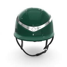 Charles Owen Halo CX Riding Hat (Racing Green Gloss/Platinum Ring)