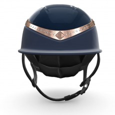 Charles Owen Halo CX Riding Hat (Midnight Gloss/Rose Gold Constelation Ring/Midnight Matt)