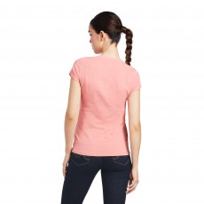 Ariat Women's Trot Line Short Sleeve T-Shirt (Peach Blossom)