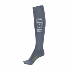 Pikeur Ladies Logo Long Socks  (Blueberry/Grey)