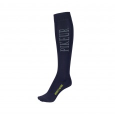 Pikeur Ladies Logo Long Socks  (Night Sky/Grey)