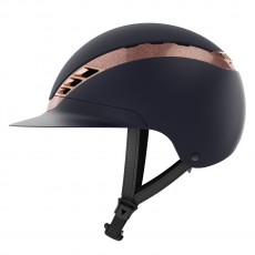 Abus x Pikeur AirLuxe Supreme Lady Visor Riding Hat (Midnight Blue/Rose Gold) - Pre Order