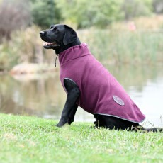 Weatherbeeta Comfitec Fleece Zip Dog Coat (Maroon/Grey)