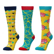 Dublin Adults 3 Pack Socks (Butter Flags)