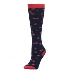 Dublin Childs Single Pack Socks (Navy Cherries)