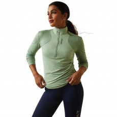 *Clearance* Ariat Womens Breathe 1/4 Zip Baselayer (Basil)