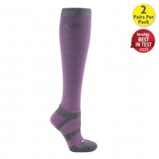 Woof Wear Long Bamboo Waffle Riding Sock (Lilac)