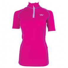 Woof Wear Short Sleeve Performance Riding Shirt (Berry)