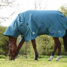 Weatherbeeta Green-Tec 1200D Detach-A-Neck 360g Heavyweight Turnout (Dragonfly Blue/Bottle Green)