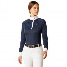 Ariat Womens Sunstopper 3.0 Pro Show Shirt (Navy/Trace)