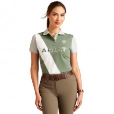 Ariat Womens Taryn Short Sleeve Polo (Duck Green)