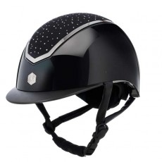 EQx Kylo Riding Helmet Standard Peak (Black Gloss Crystal/Chrome)