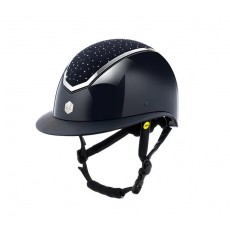 EQx Kylo Riding Helmet Wide Peak (Navy Gloss Crystal/Silver) MIPS EQx Kylo Riding Helmet Wide Peak (Navy Gloss Crystal/Silver) MIPS