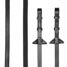 LeMieux Half Rubber Reins (Black) LeMieux Half Rubber Reins (Black)