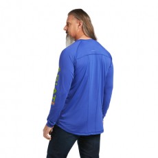 Ariat Men's Rebar Heatfighter Long Sleeve T-Shirt (Royal Blue)